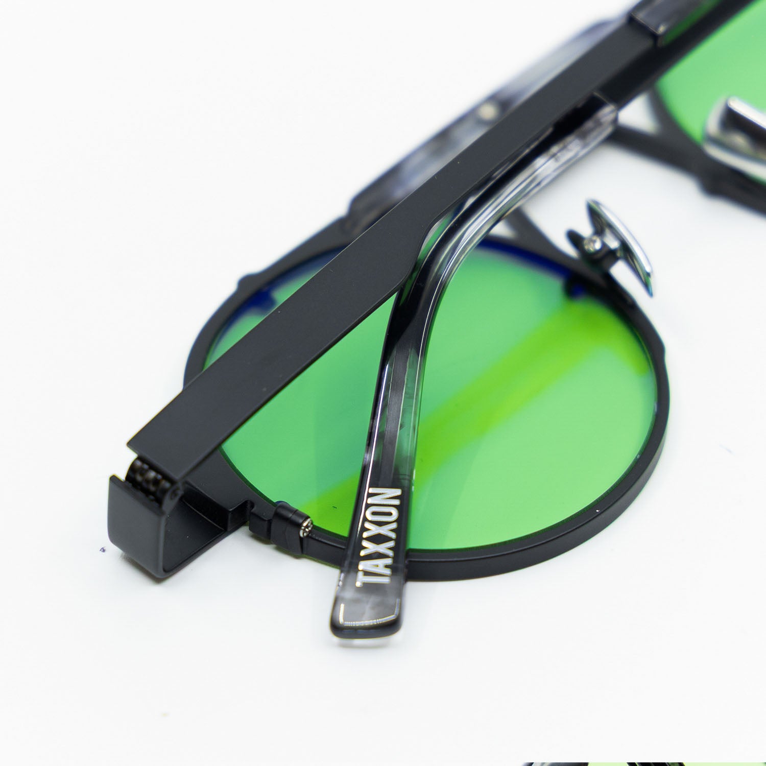 Lennon Sunglasses with Black Frame & Green Lens
