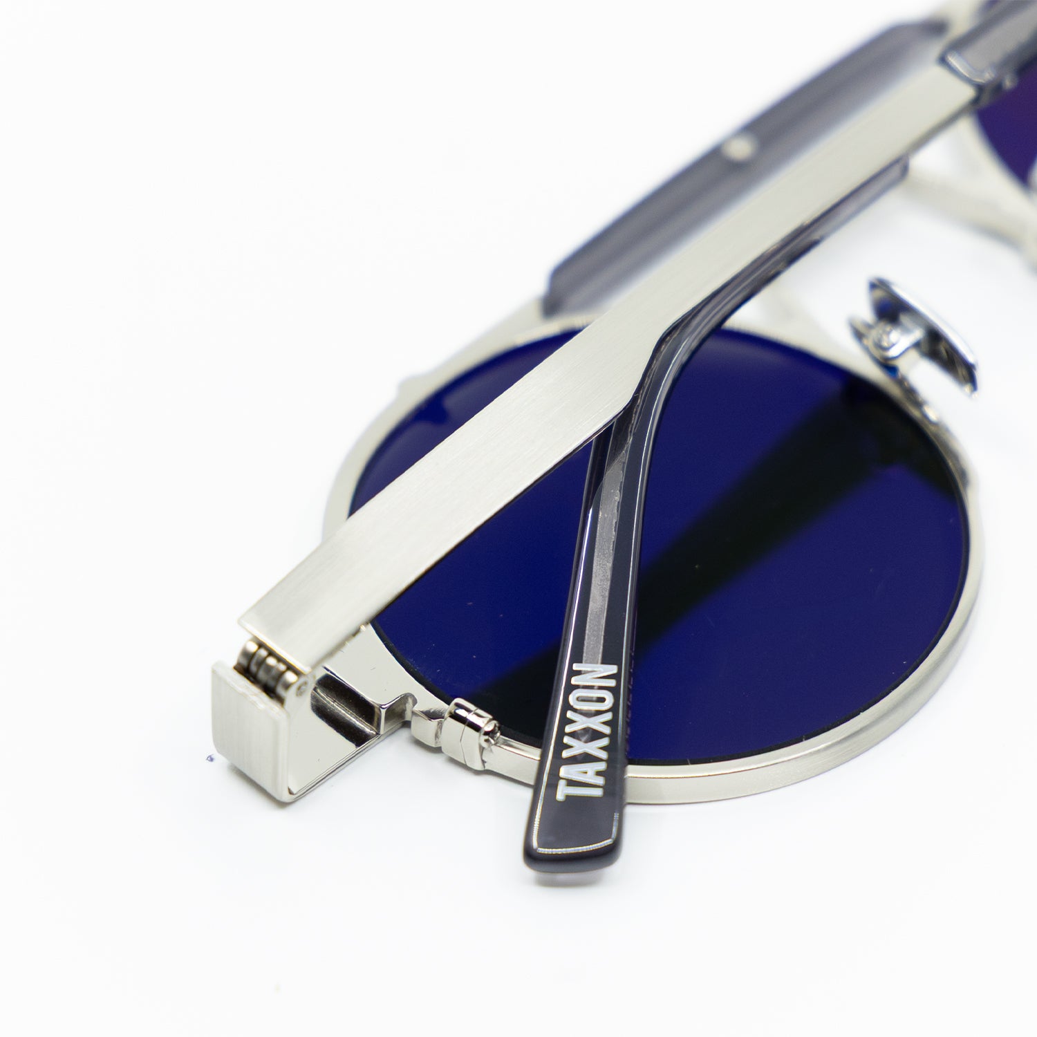 Lennon Sunglasses with Silver Frame & Green Lens