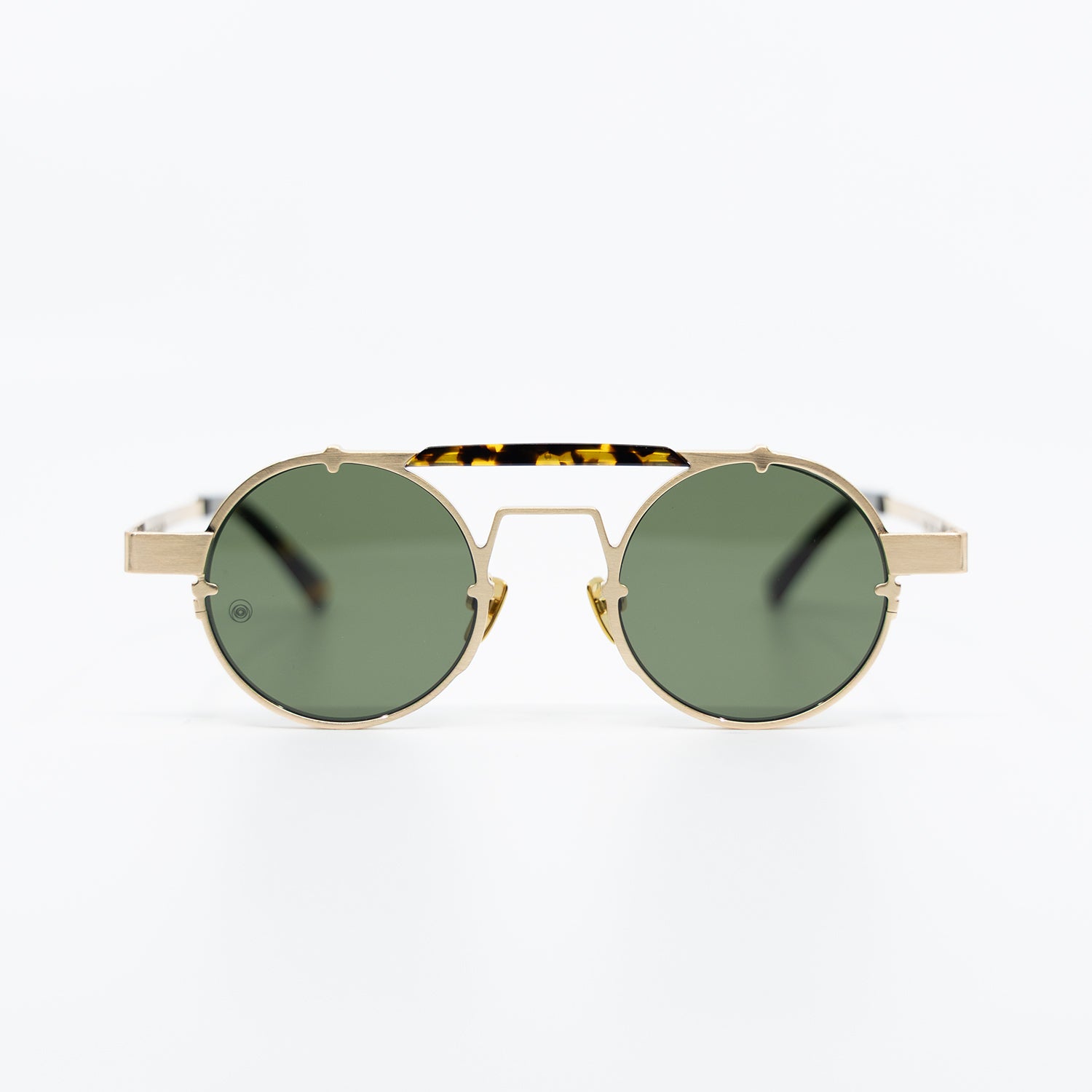 Lennon Sunglasses with Havana Frame & Green Lens