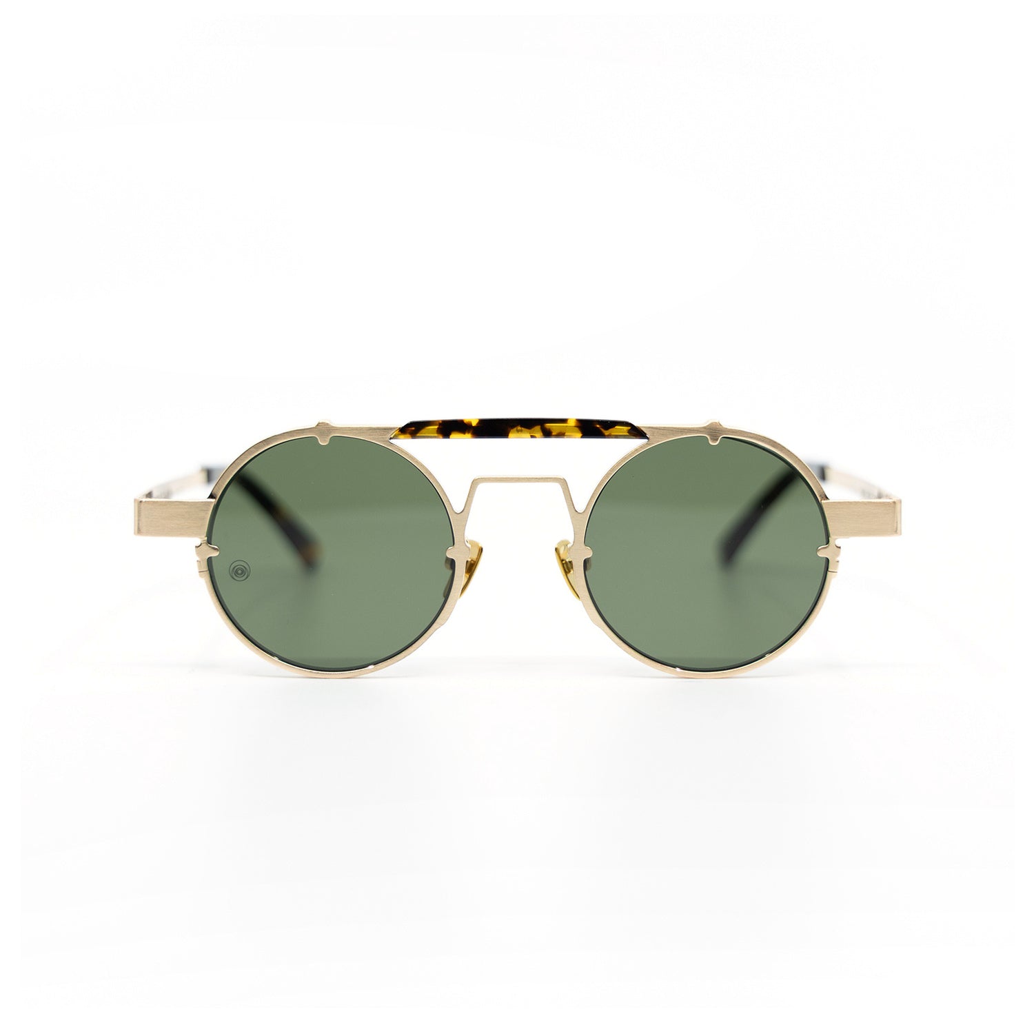 Lennon Sunglasses with Havana Frame & Green Lens