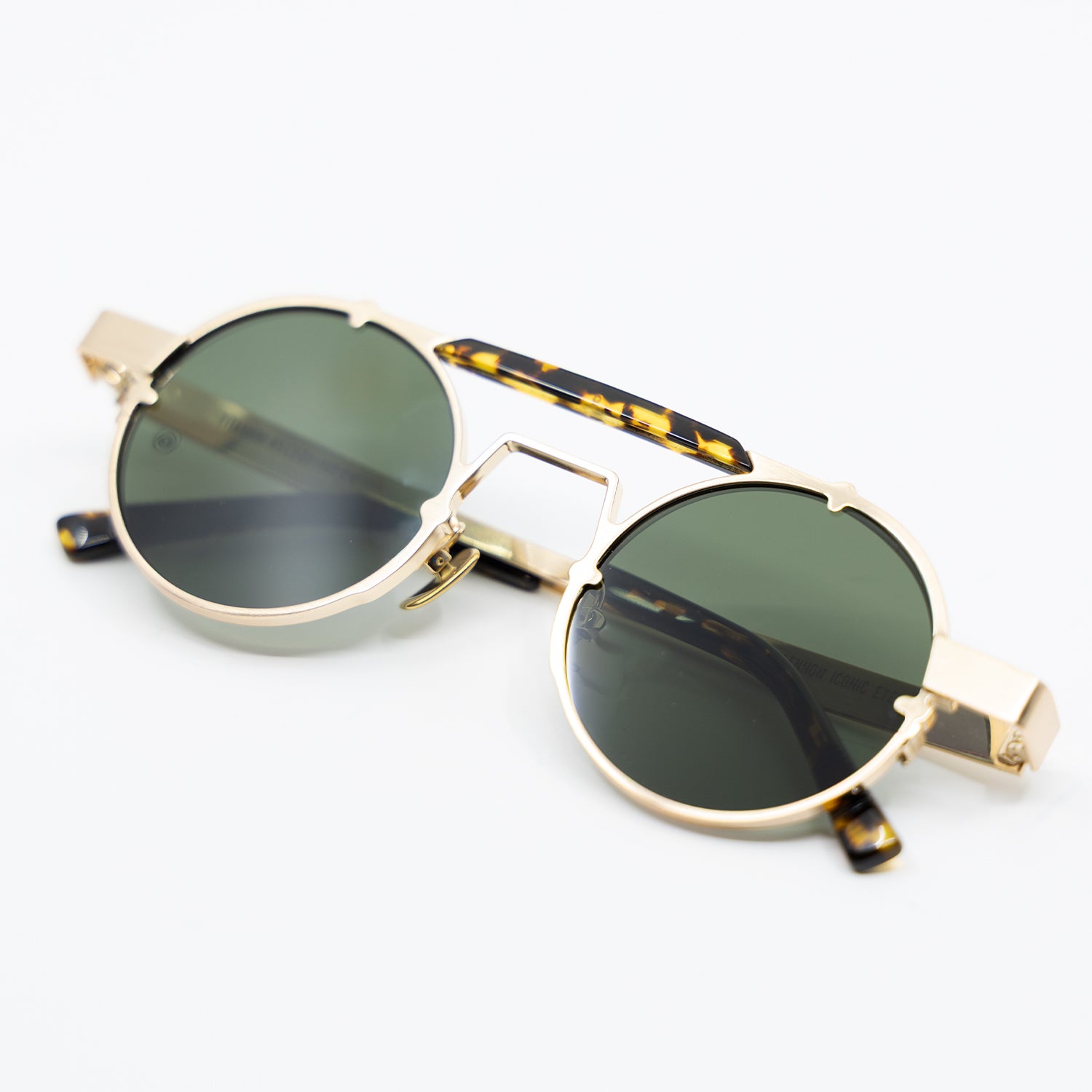 Lennon Sunglasses with Havana Frame & Green Lens
