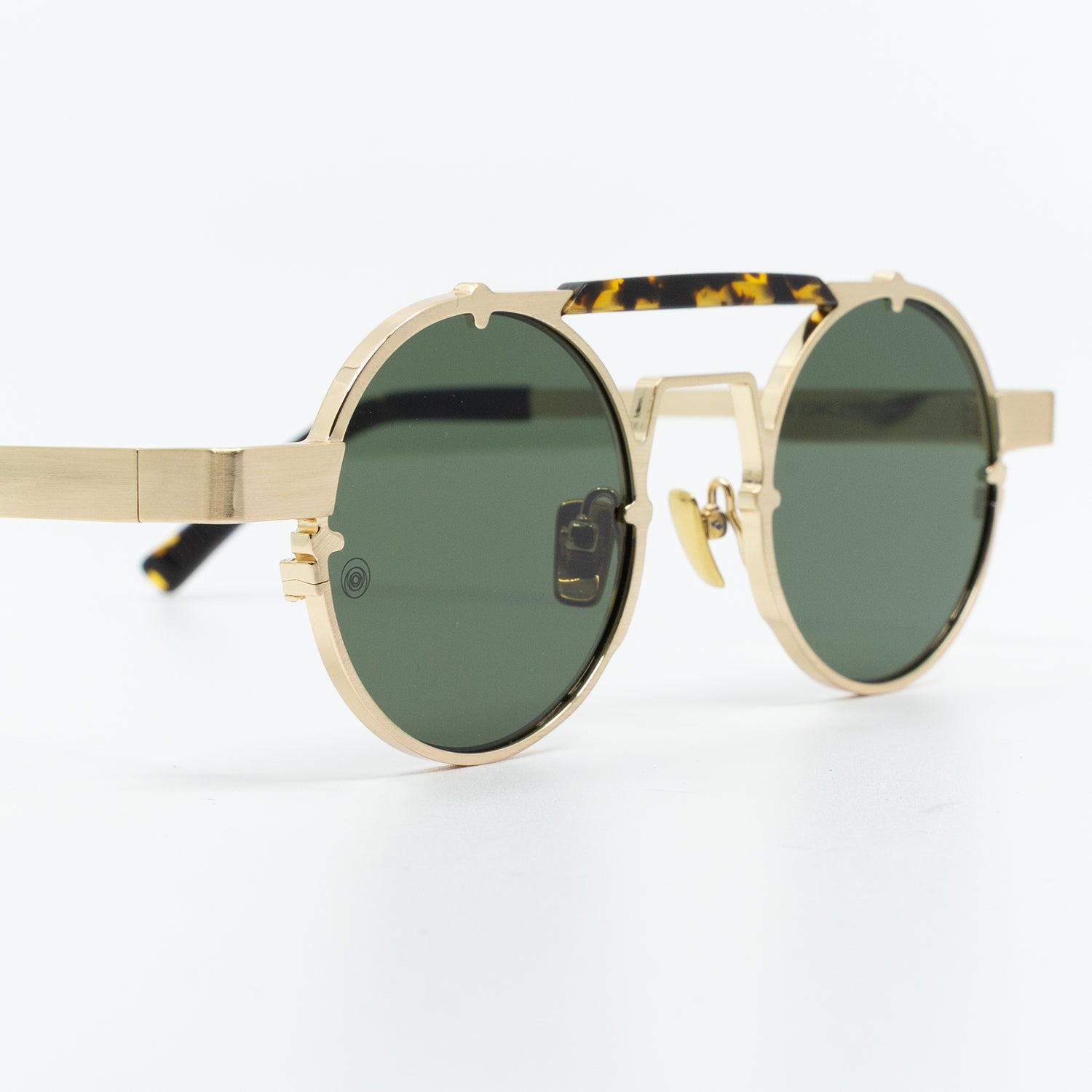 Lennon Sunglasses with Havana Frame & Green Lens