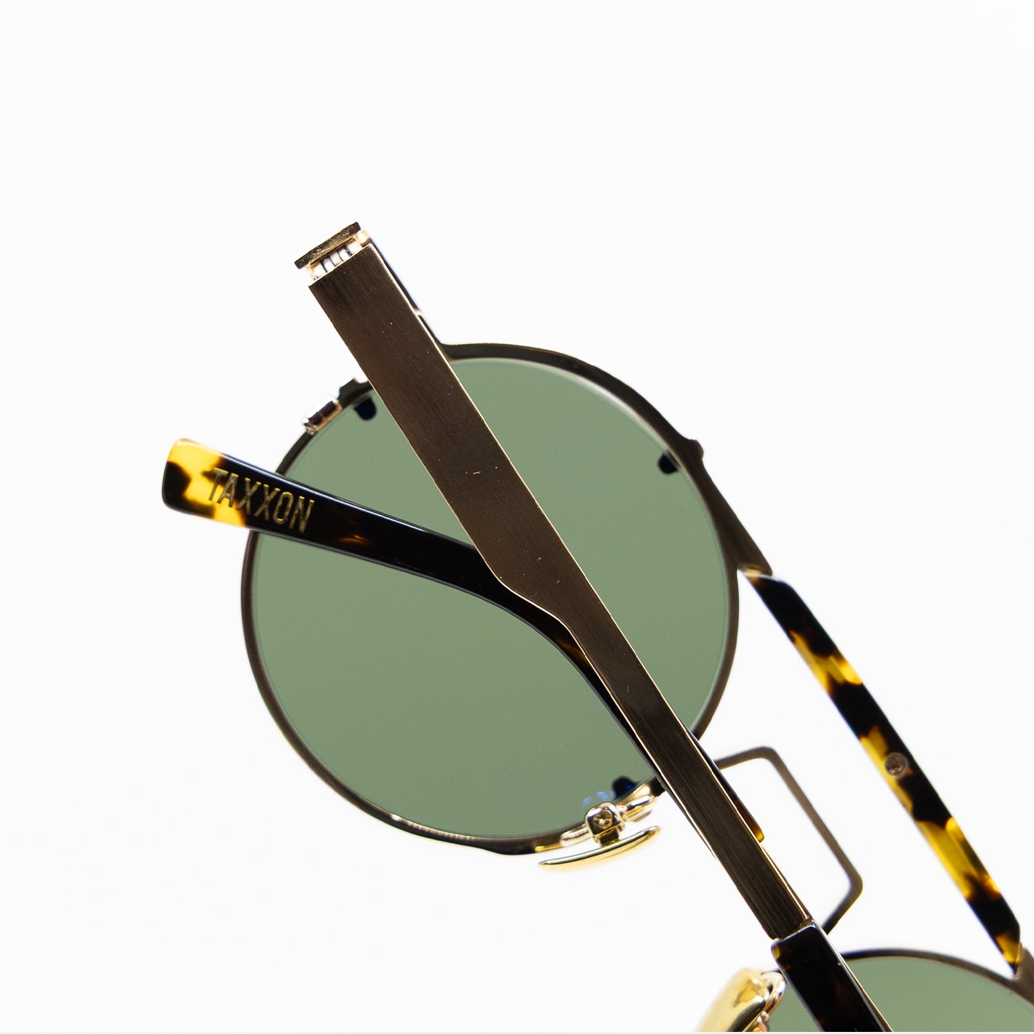 Lennon Sunglasses with Havana Frame & Green Lens