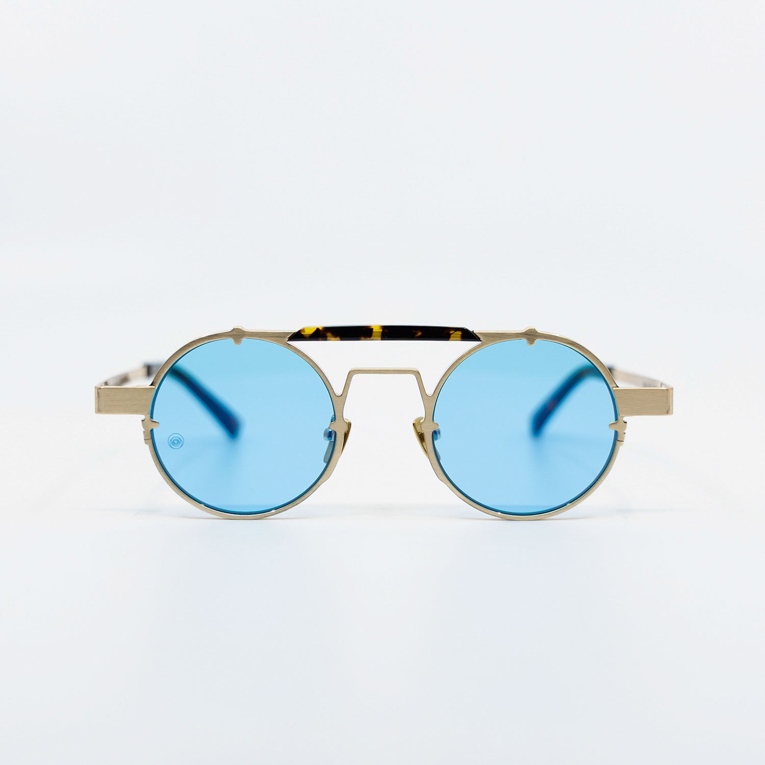 Lennon Sunglasses with Havana Frame & Light Blue Lens