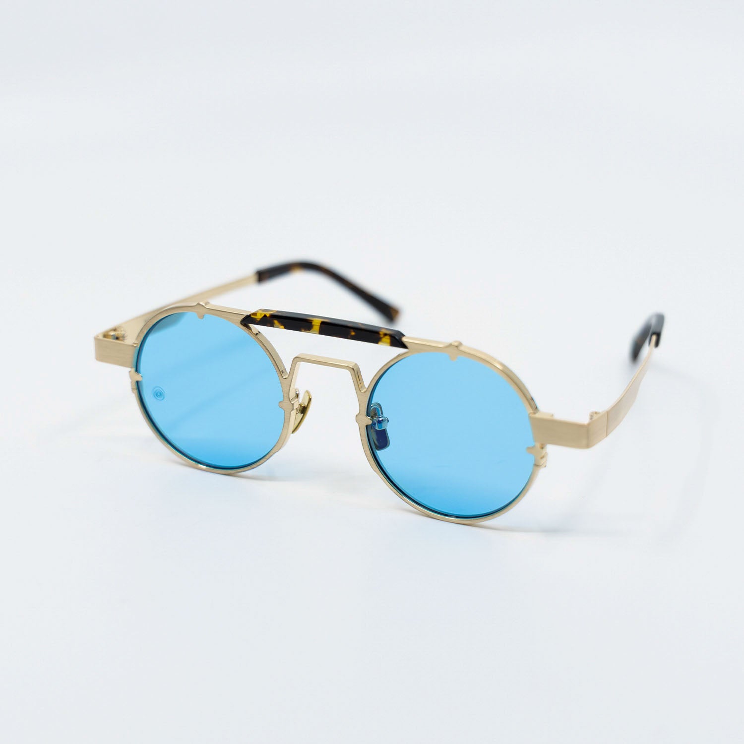 Lennon Sunglasses with Havana Frame & Light Blue Lens