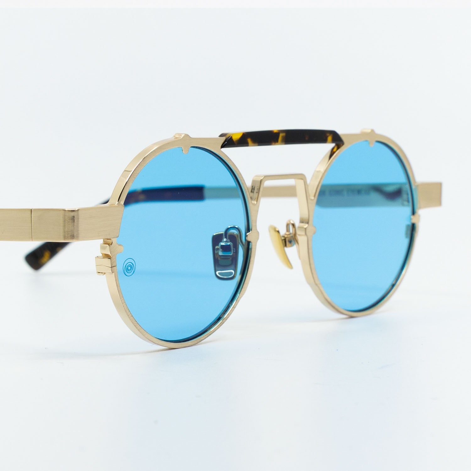 Lennon Sunglasses with Havana Frame & Light Blue Lens