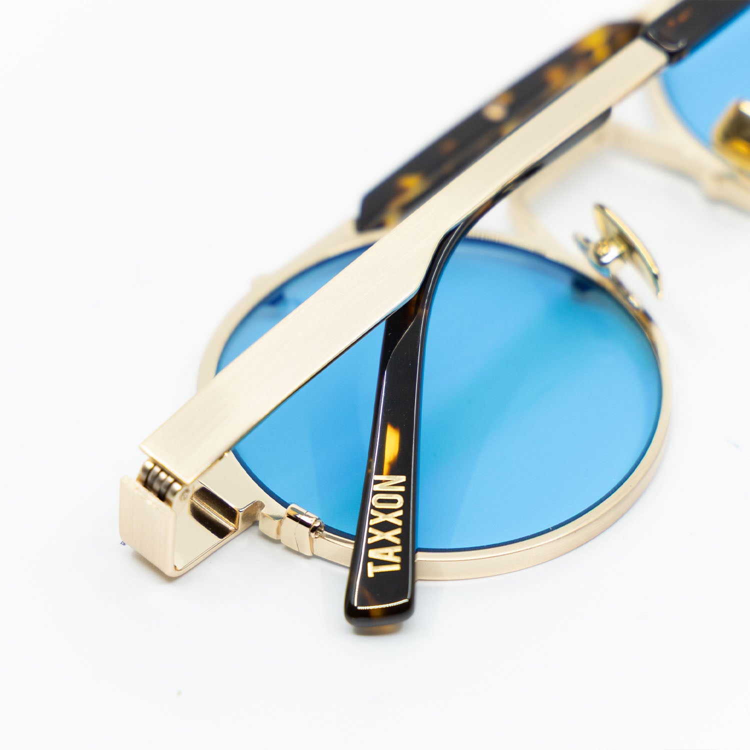 Lennon Sunglasses with Havana Frame & Light Blue Lens