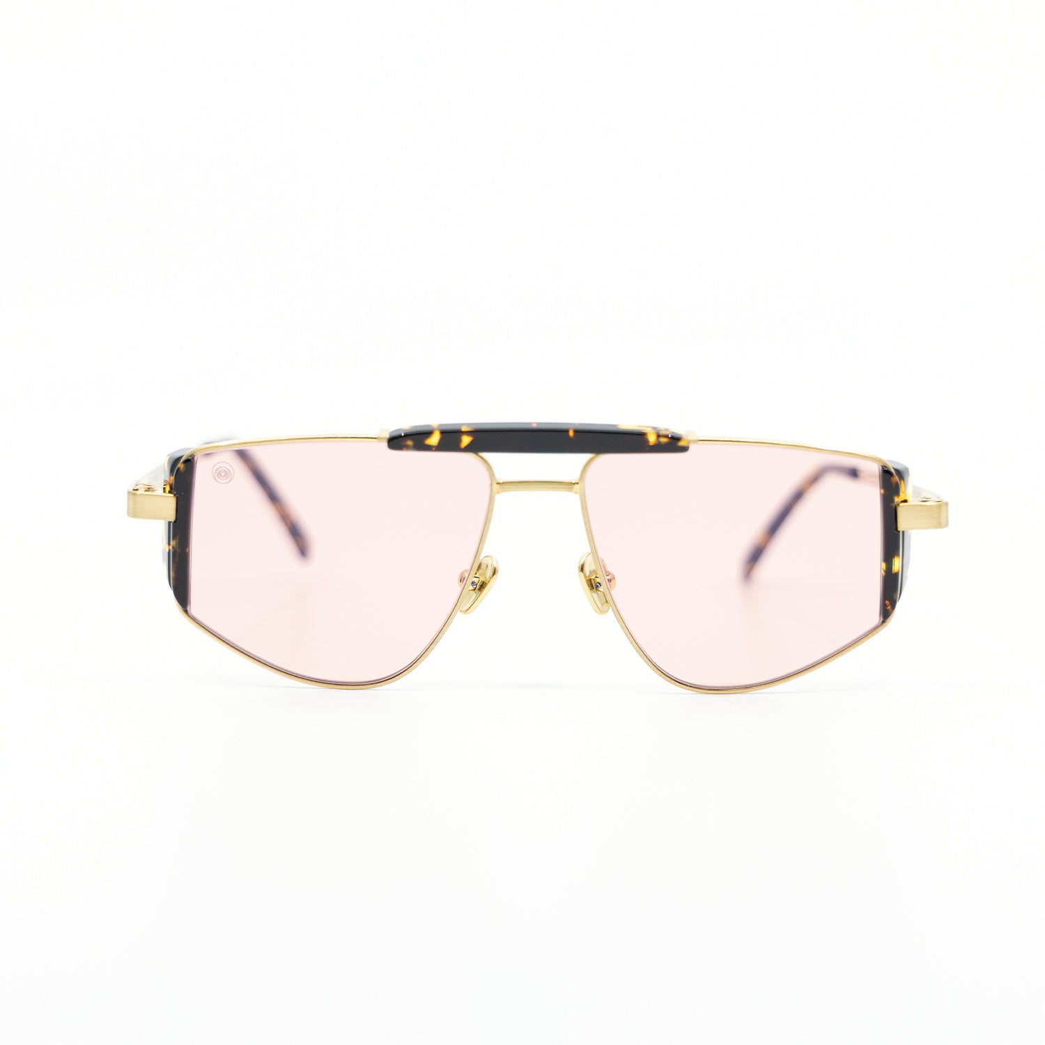 Five-O Sunglasses with Havana Frame & Red Lens