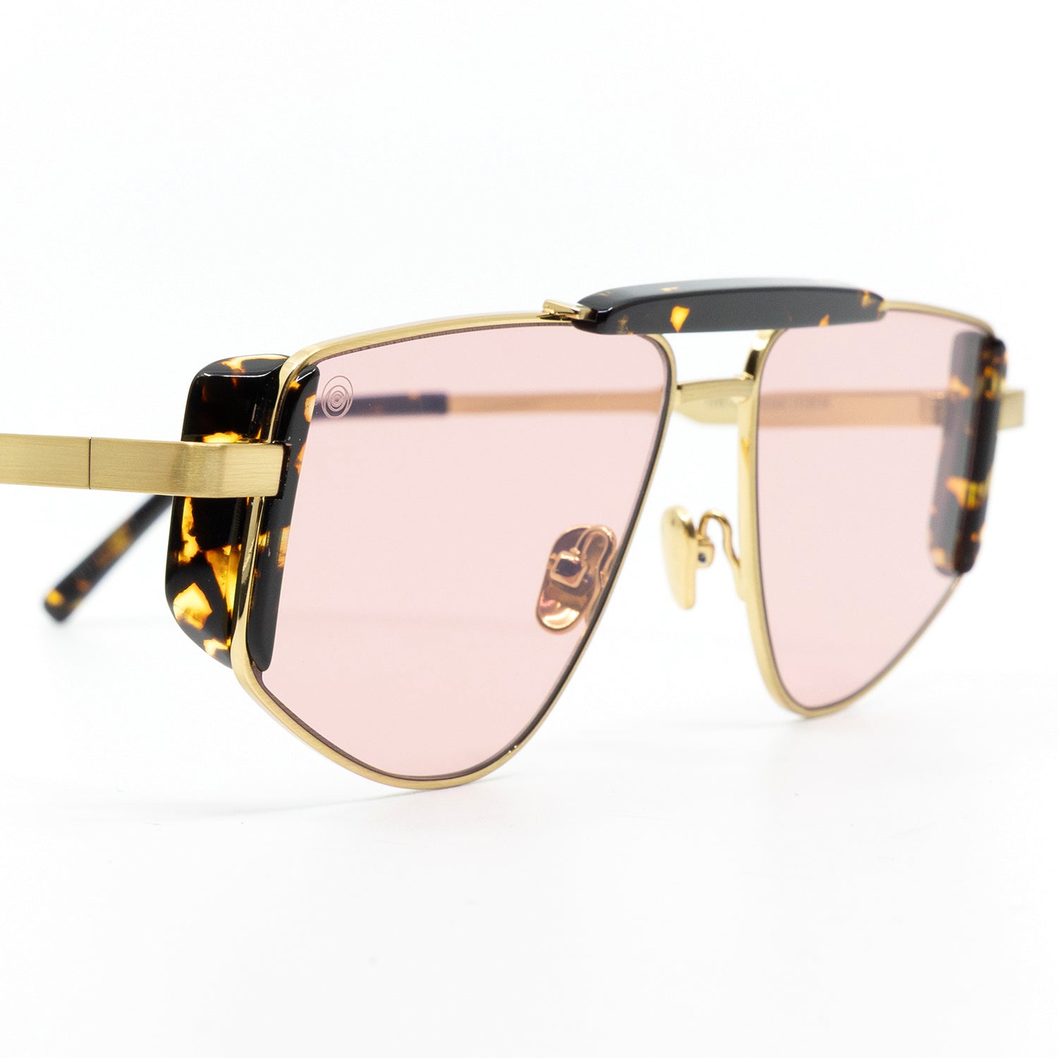 Five-O Sunglasses with Havana Frame & Red Lens