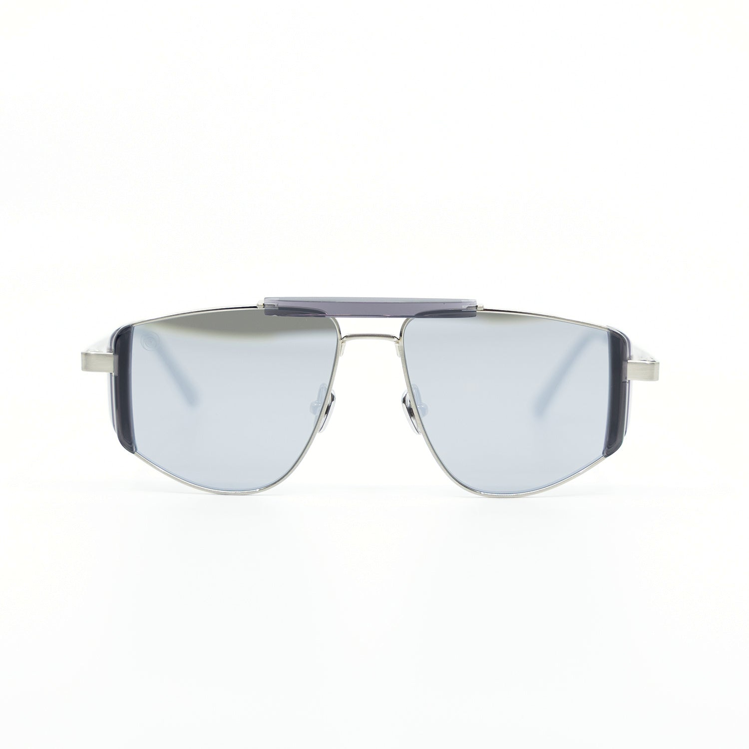 Five-O Sunglasses with Silver Frame & Silver Lens