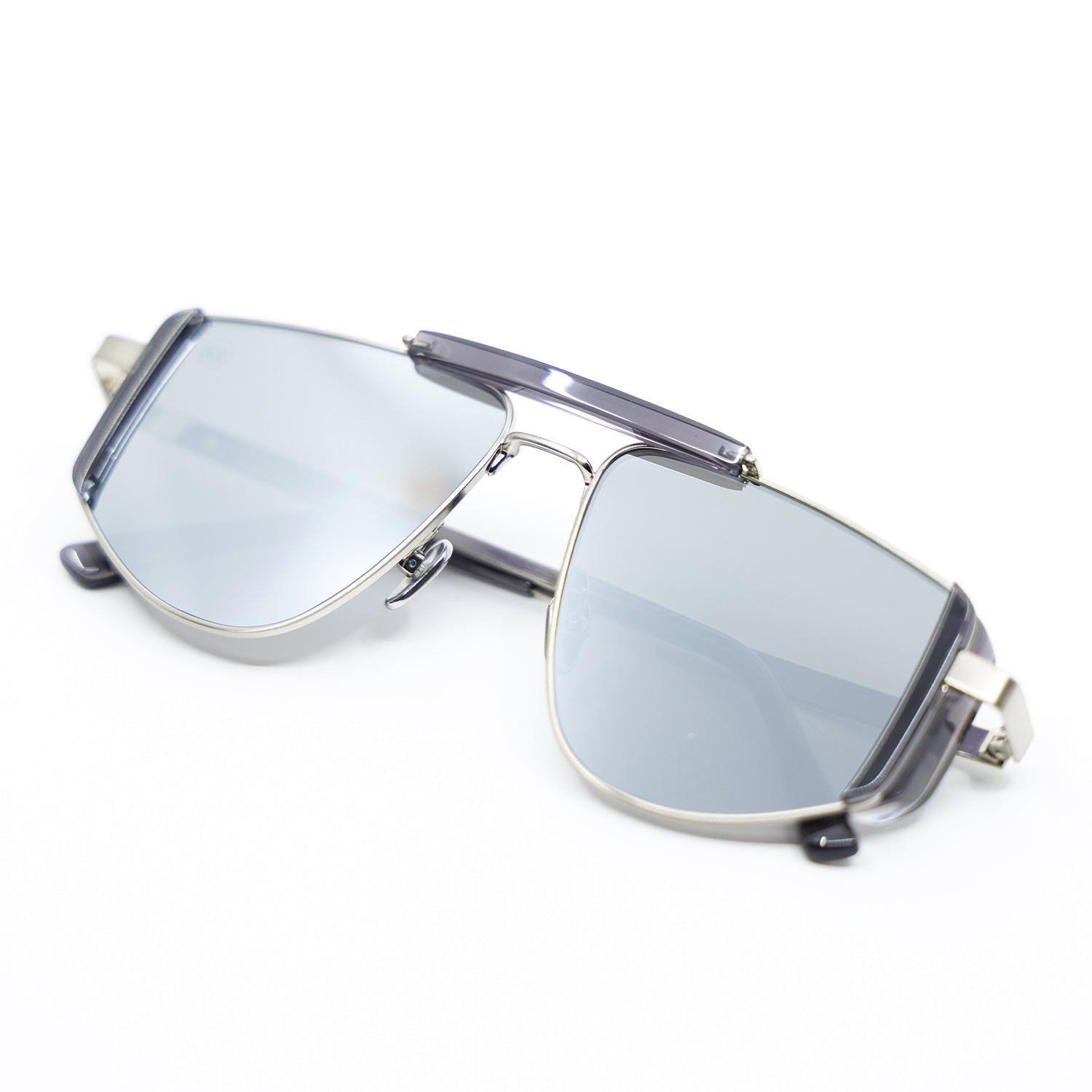 Five-O Sunglasses with Silver Frame & Silver Lens
