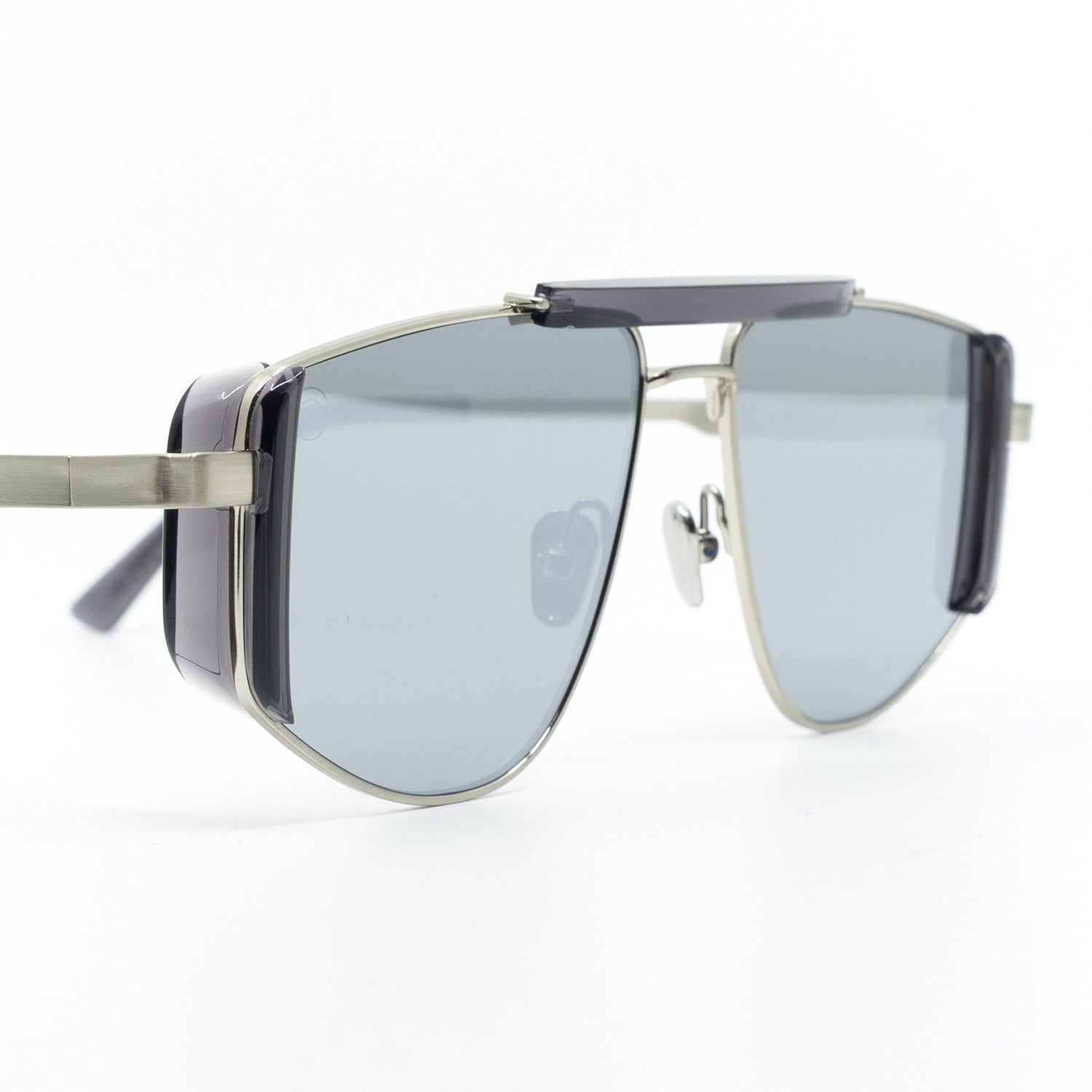 Five-O Sunglasses with Silver Frame & Silver Lens
