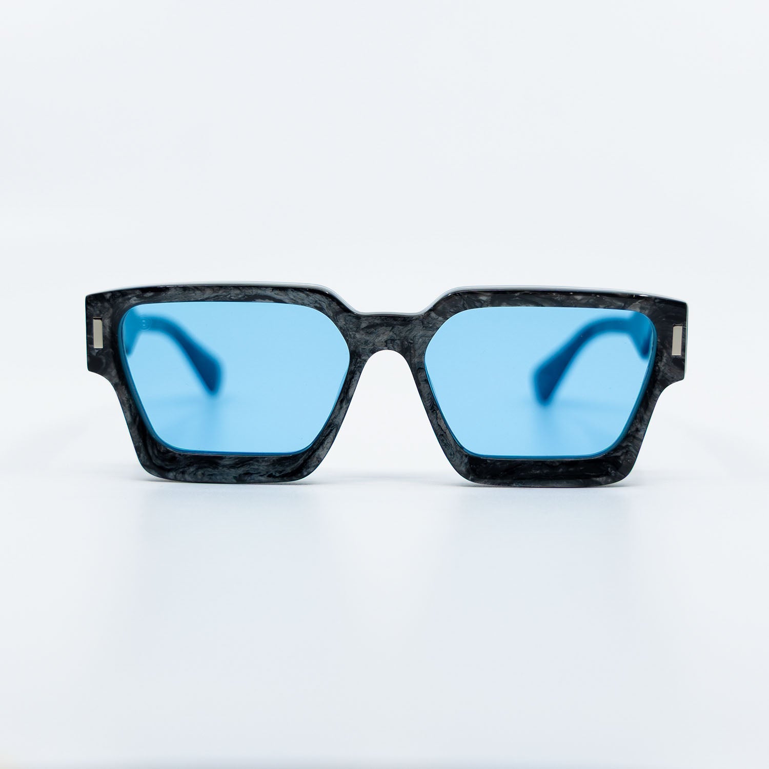 008 Sunglasses with Marble Frame & Light Blue Lens