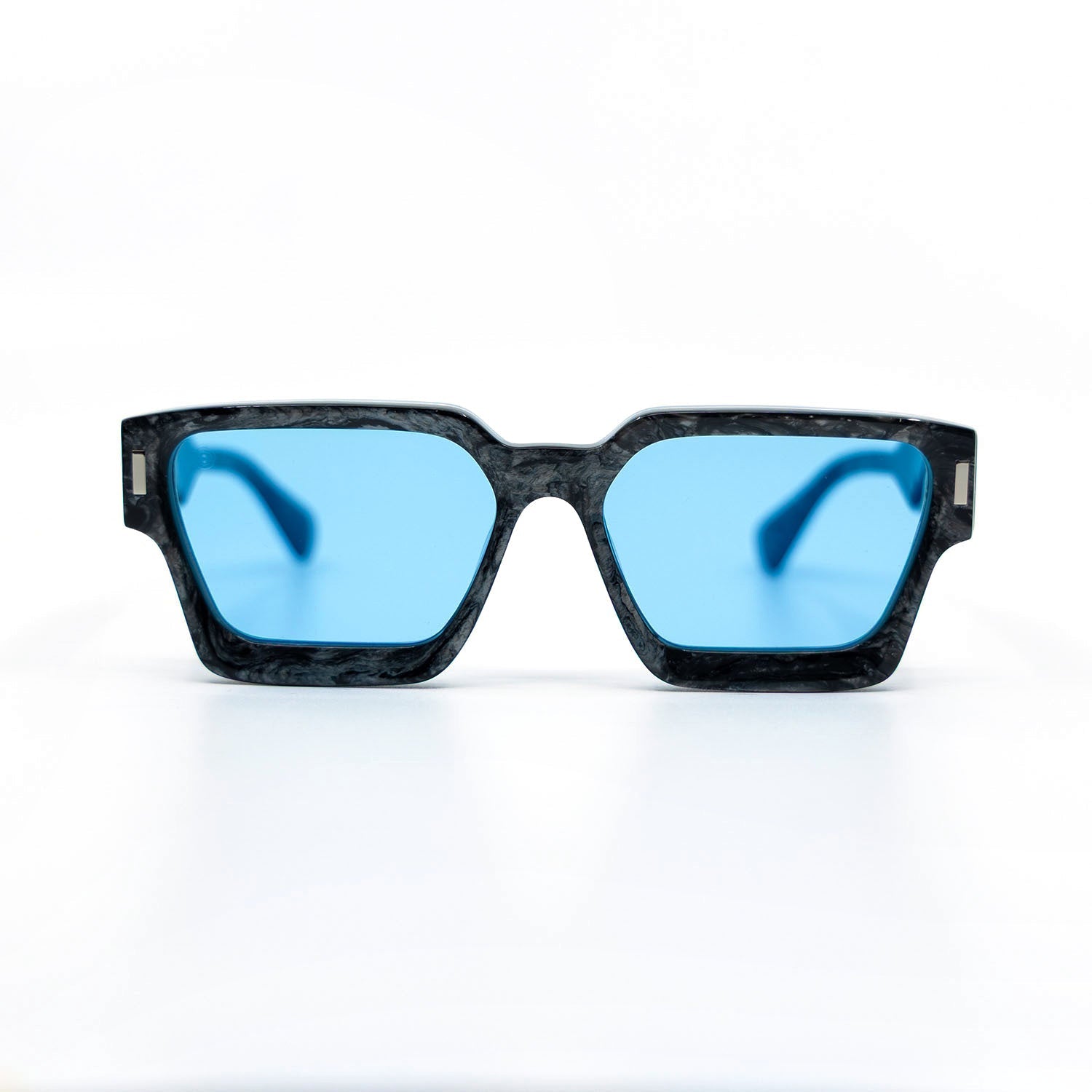 008 Sunglasses with Marble Frame & Light Blue Lens
