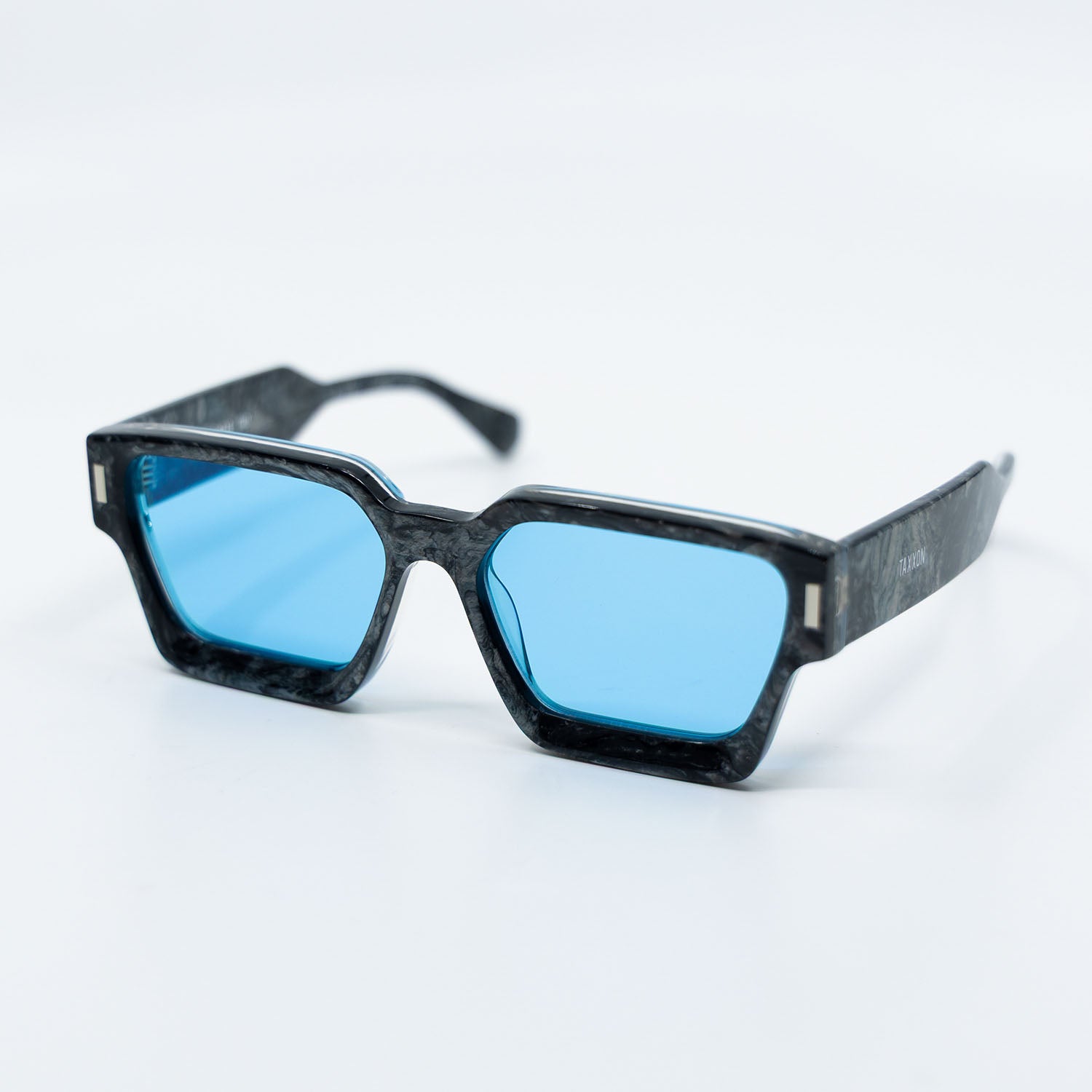 008 Sunglasses with Marble Frame & Light Blue Lens