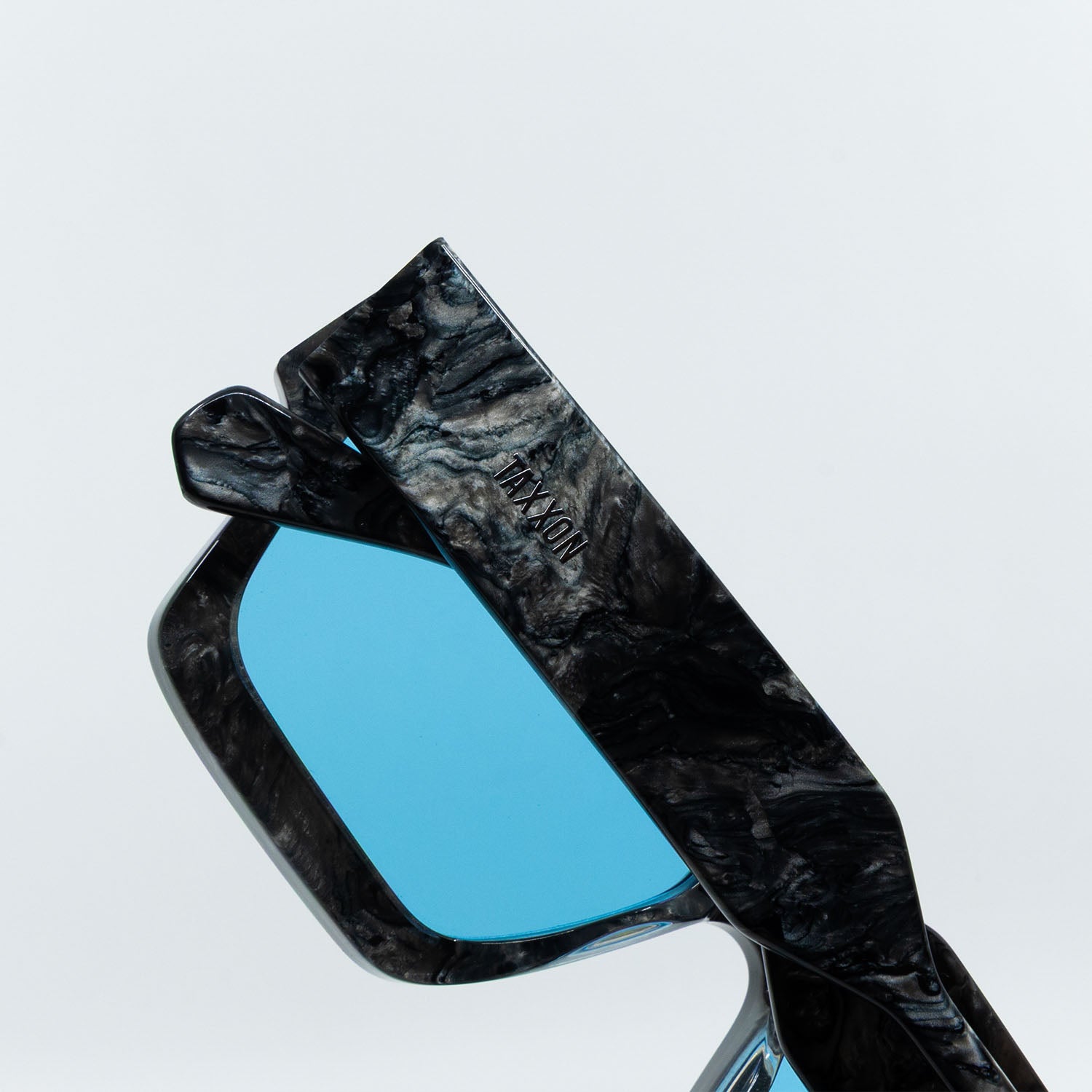 008 Sunglasses with Marble Frame & Light Blue Lens