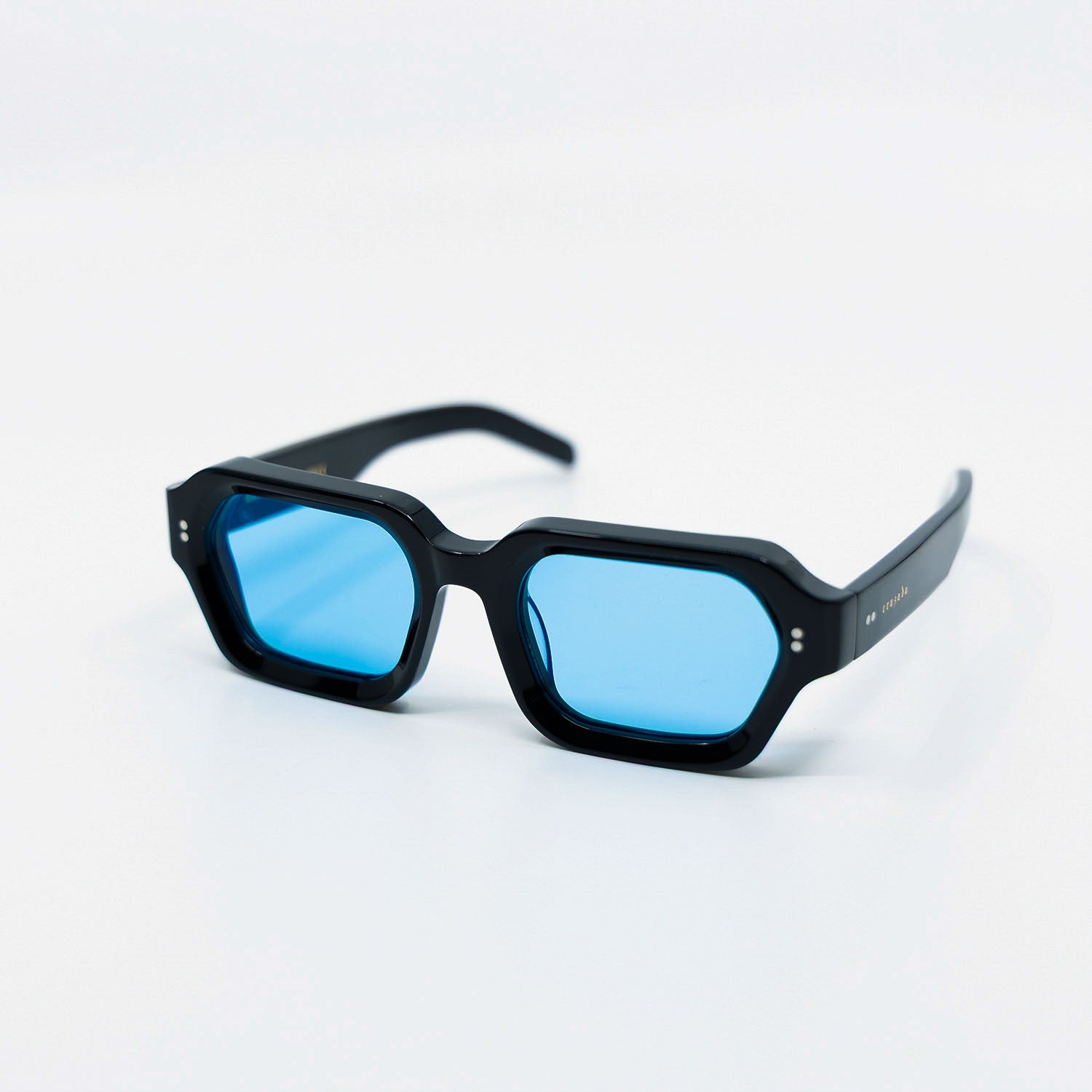 925 Sunglasses with Black Frame & Light Blue Lens