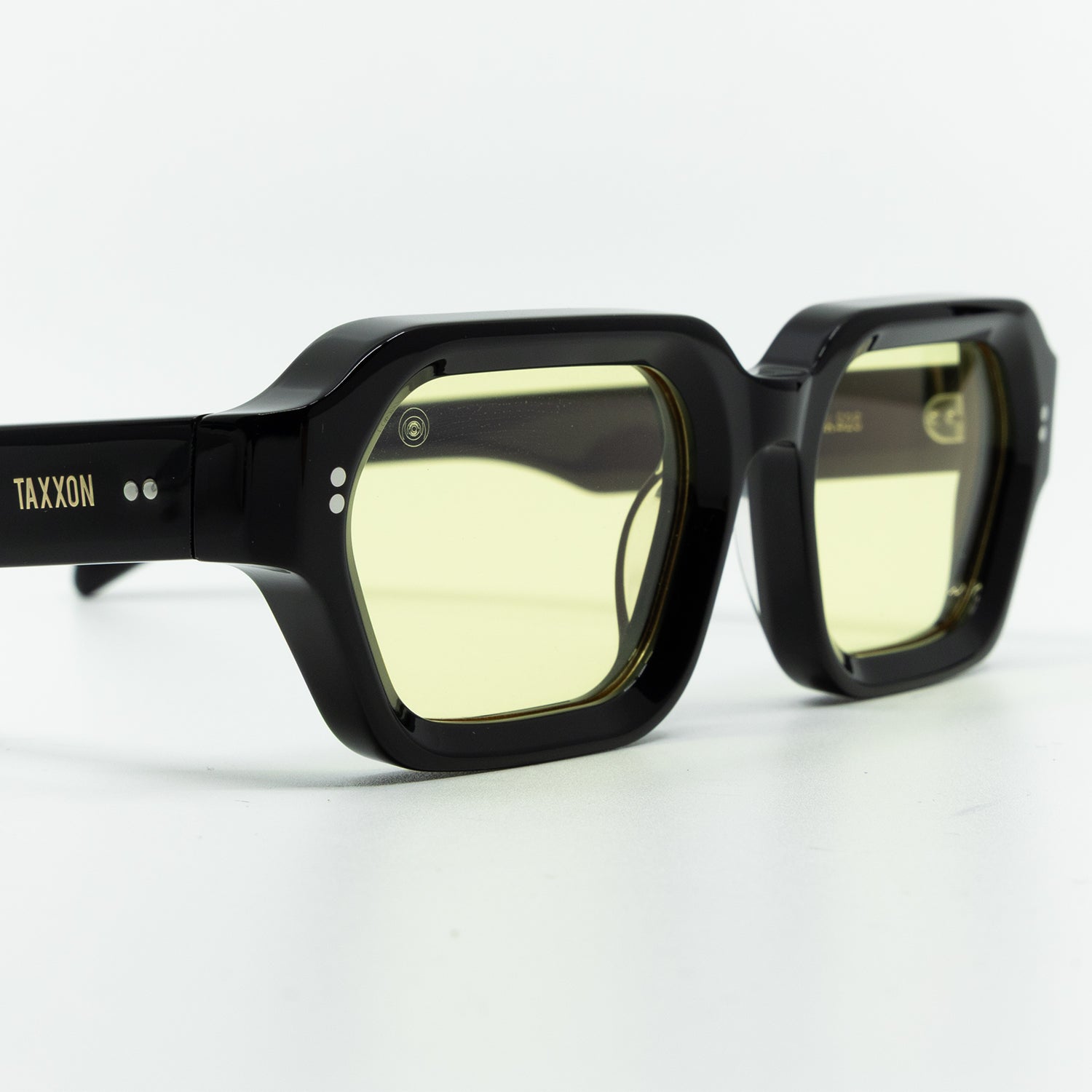 925 Sunglasses with Black Frame & Yellow  Lens