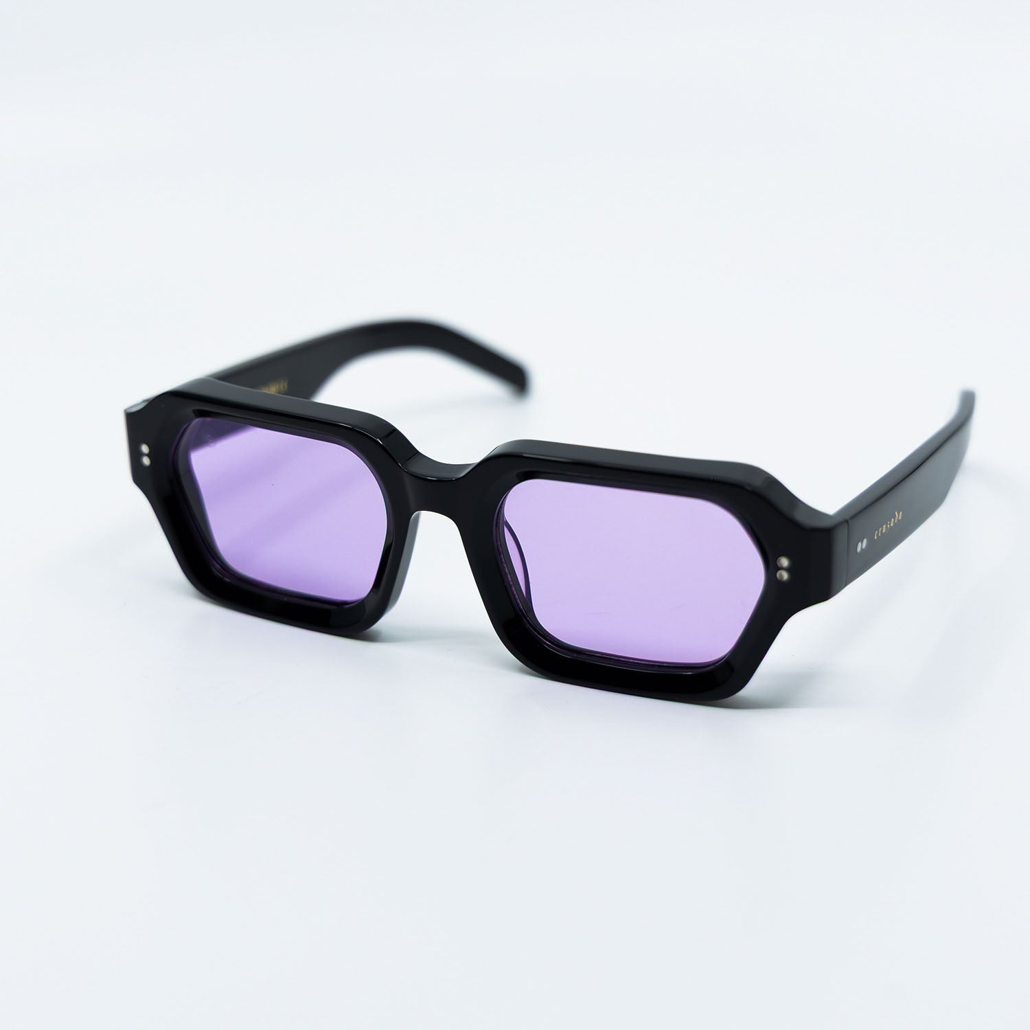 925 Sunglasses with Black Frame & Purple Lens
