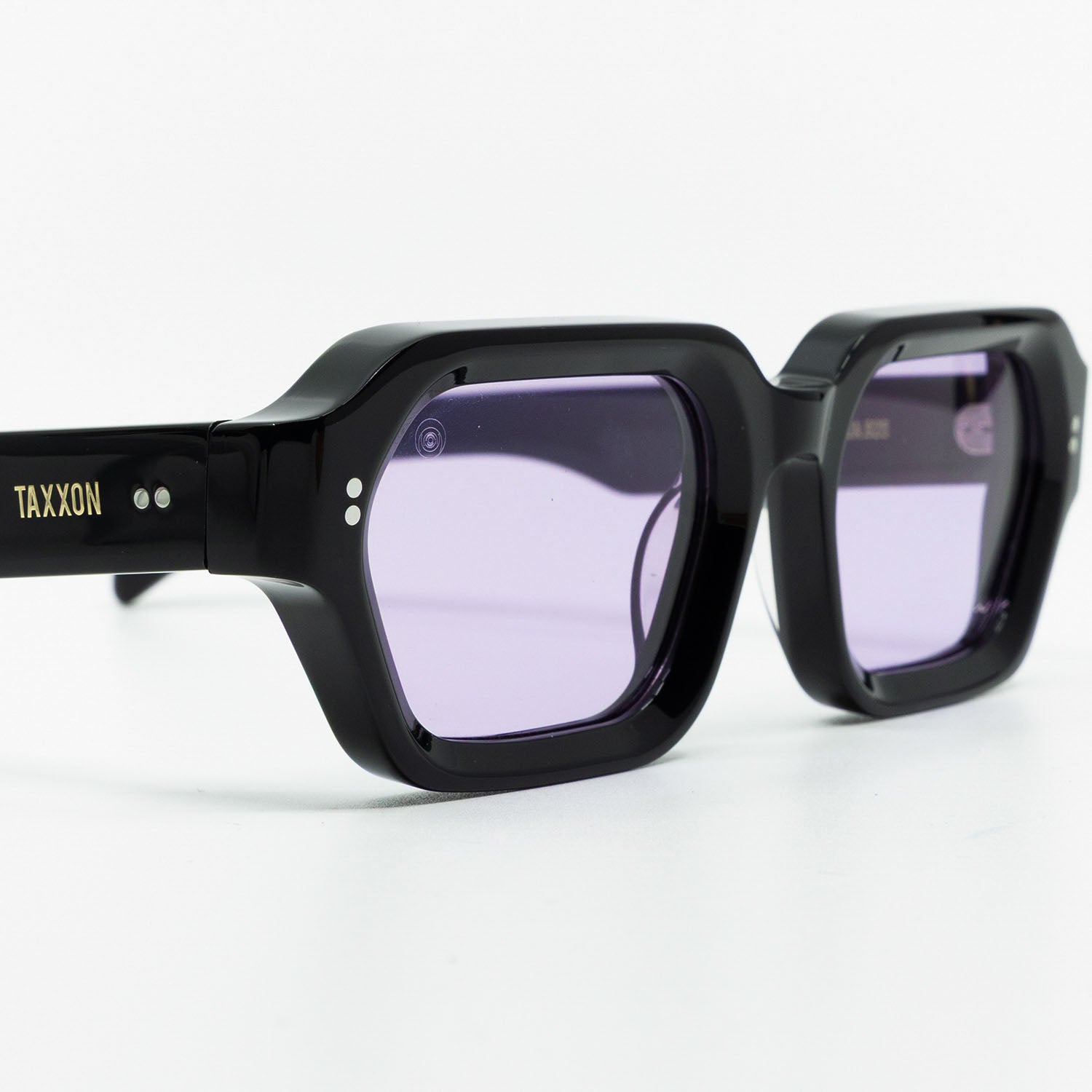 925 Sunglasses with Black Frame & Purple Lens
