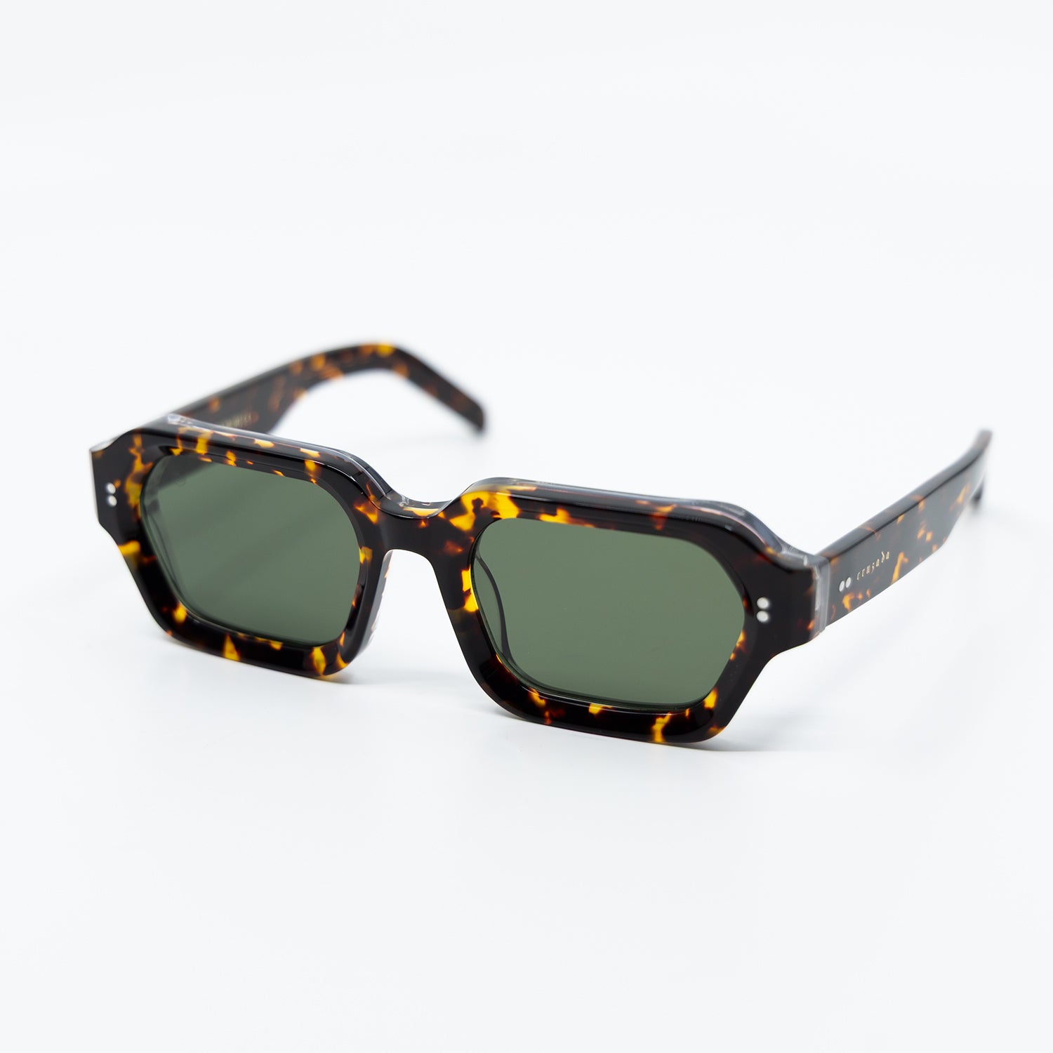 925 Sunglasses with Havana Frame &  Green Lens