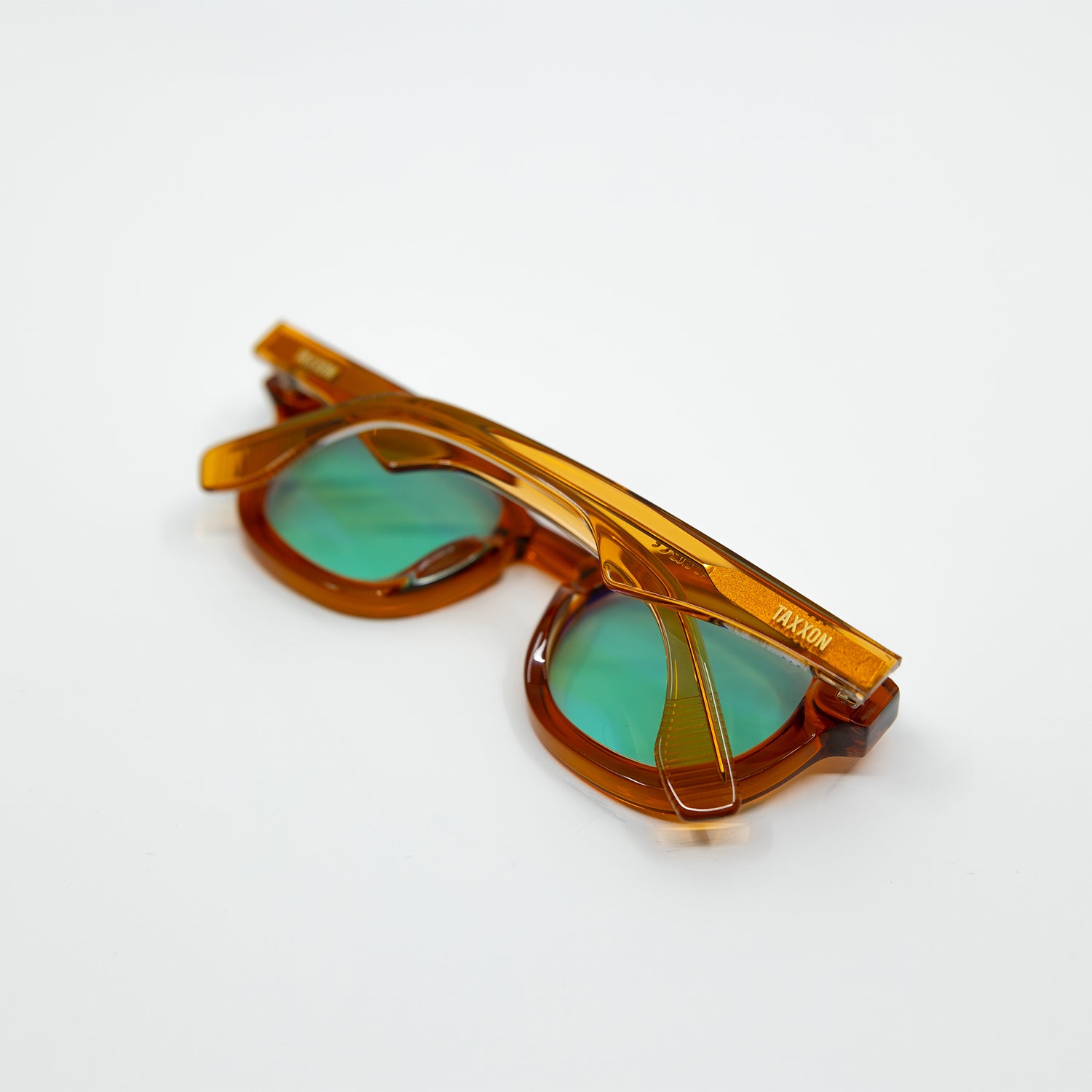 Tom Sunglasses with Amber Frame & Aqua Lens – TAXXON Eyewear