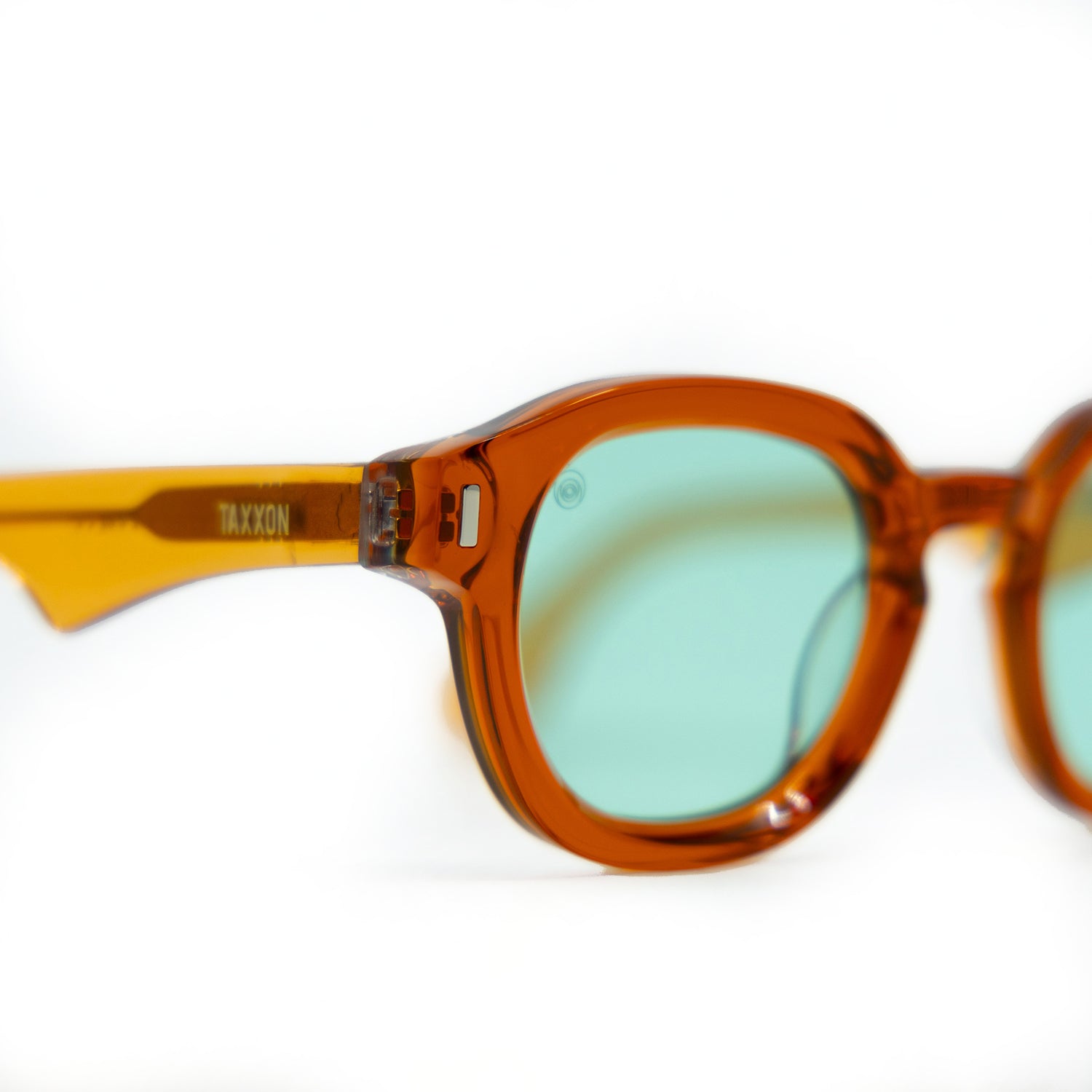 Tom Sunglasses with Amber Frame & Aqua Lens – TAXXON Eyewear
