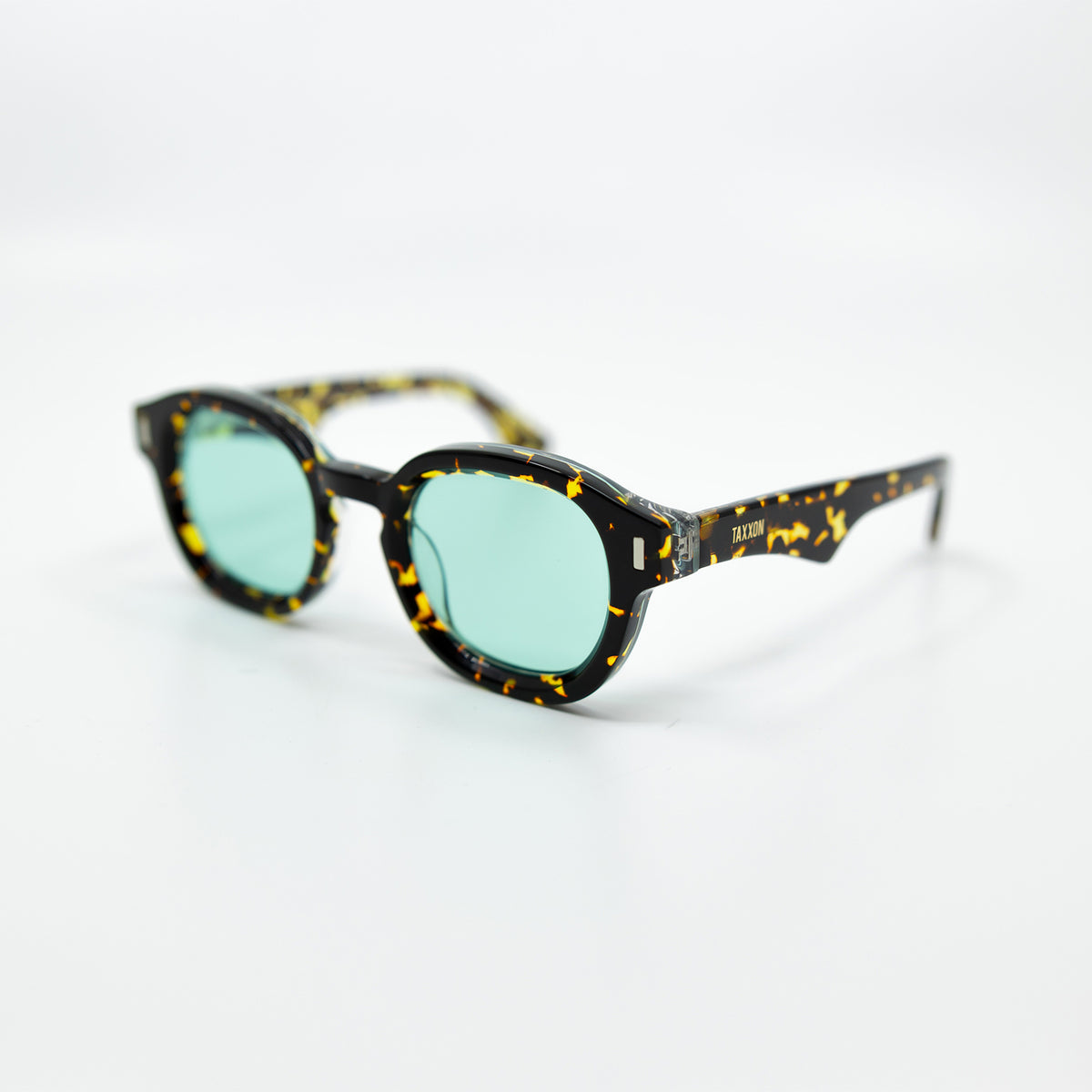 Elegant Tortoise Sunglasses with Aqua Lenses Aqua Wave Abalone Square Sunglasses | Women main image 2