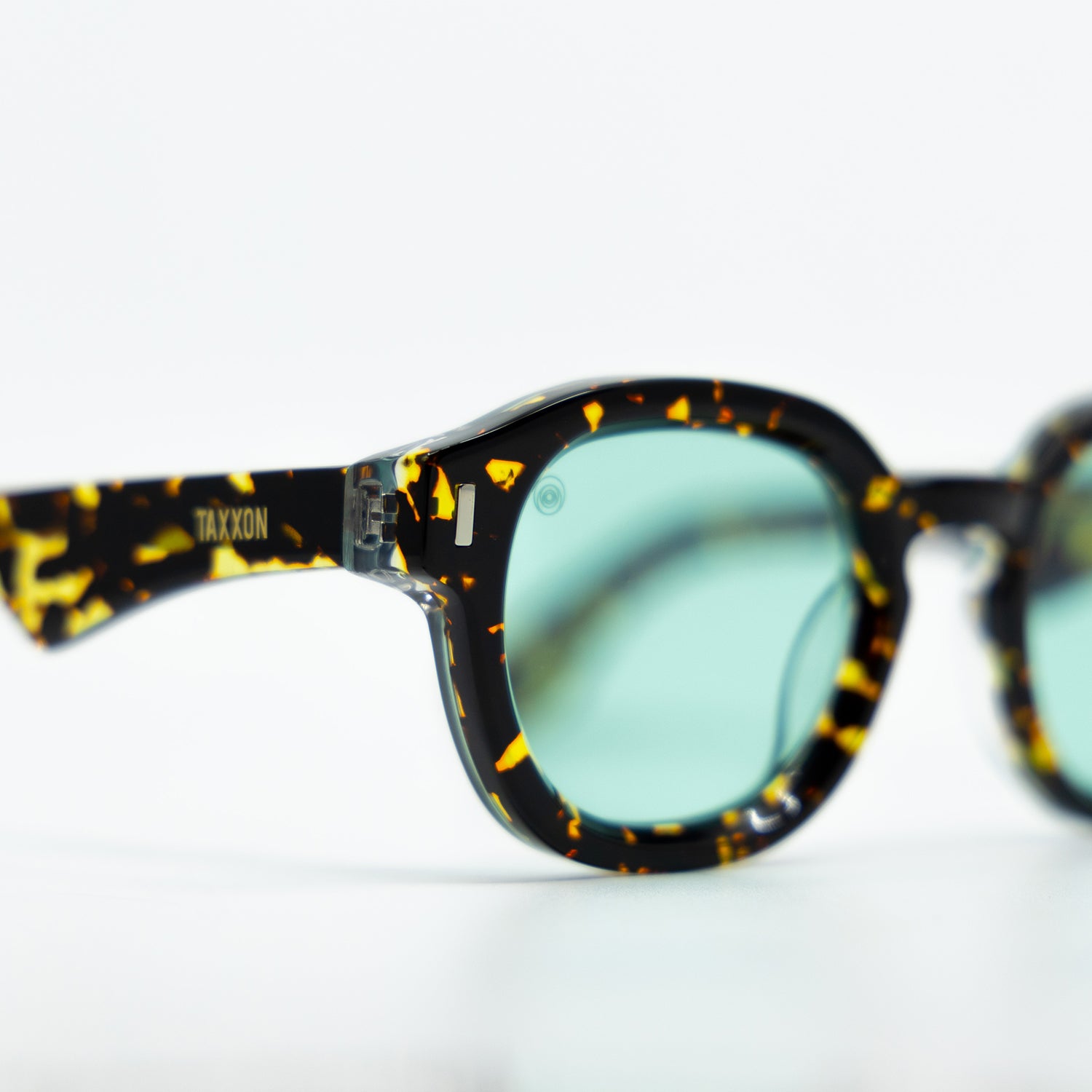 Tom Sunglasses with Tortoise Frame & Aqua Lens – TAXXON Eyewear