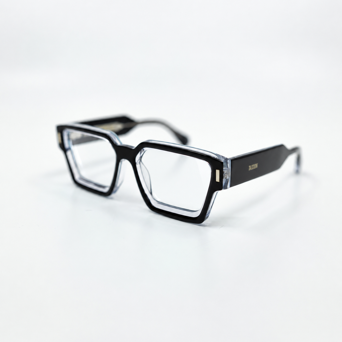 008 Black optical frame by Taxxon — 45° view
