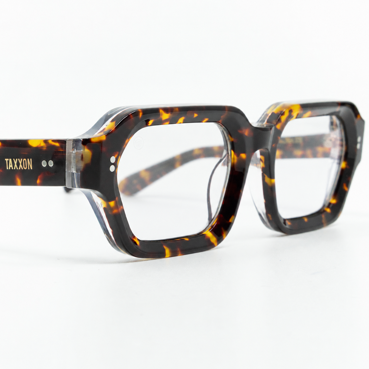 .925 Havana optical frame by Taxxon — detail