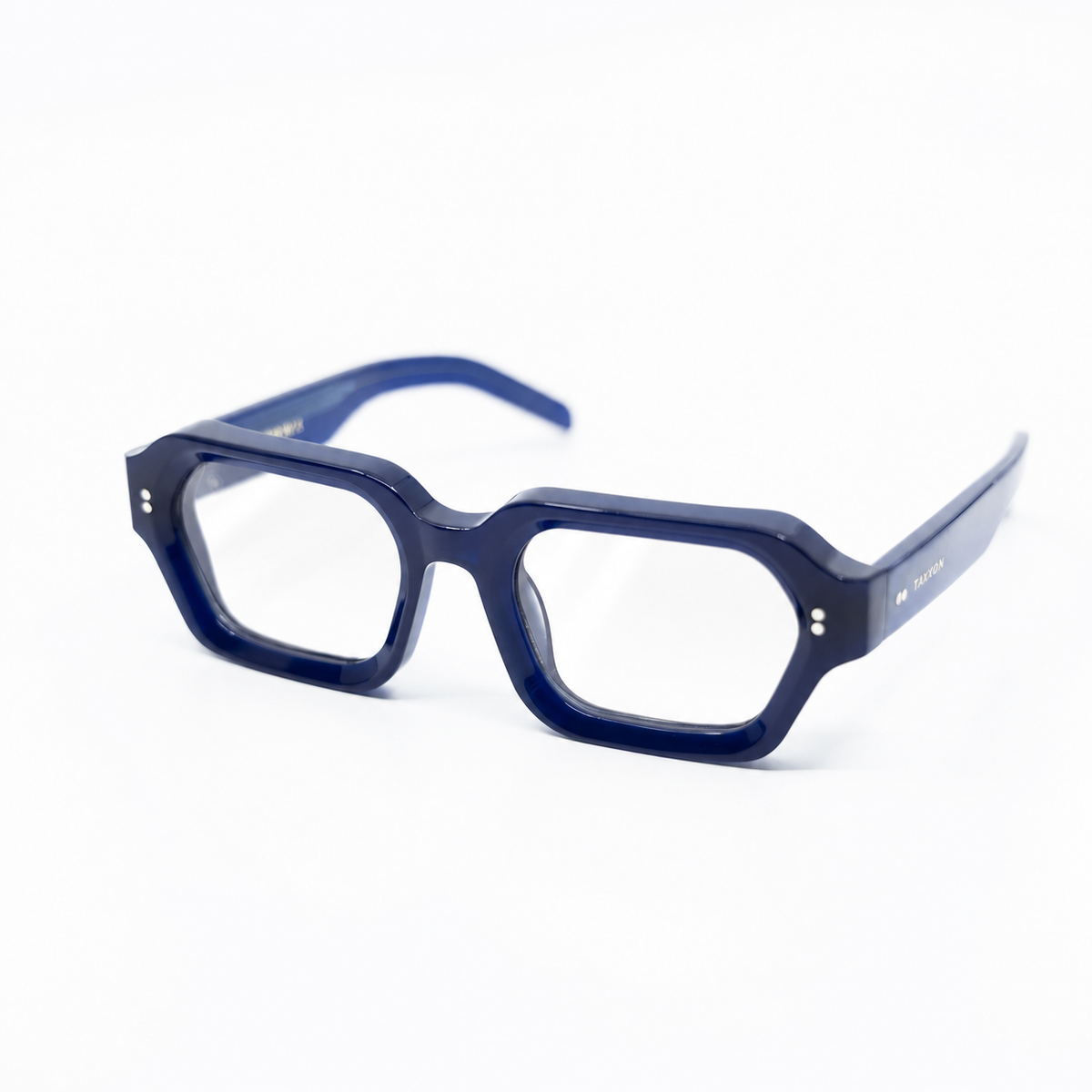 .925 Navy Blue optical frame by Taxxon — 45° view