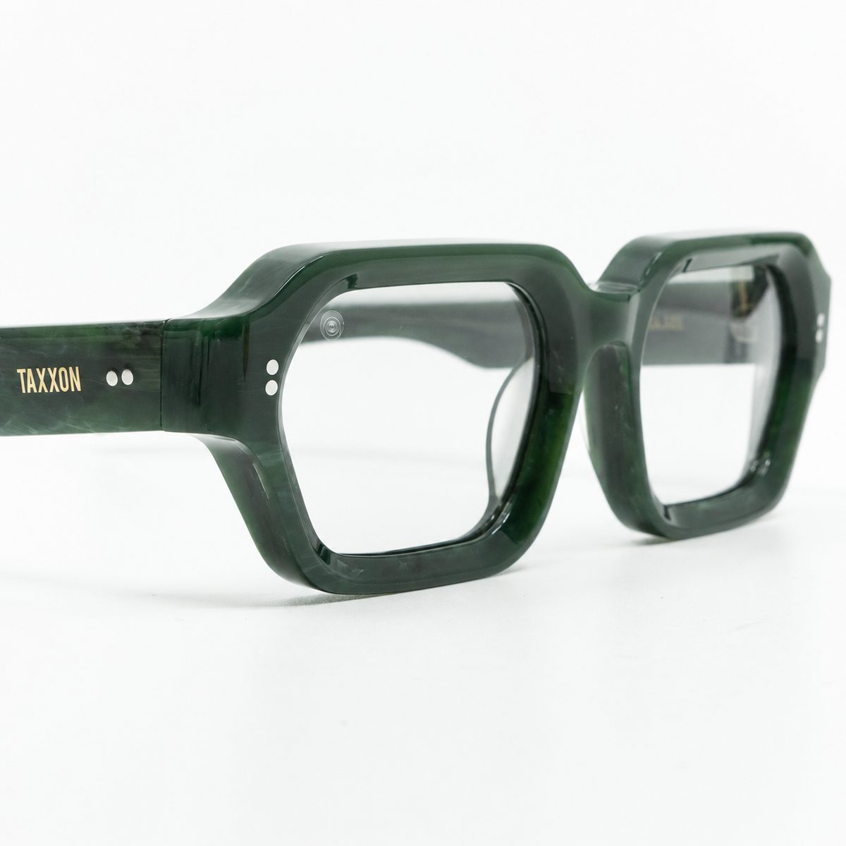 .925 Olive optical frame by Taxxon — detail