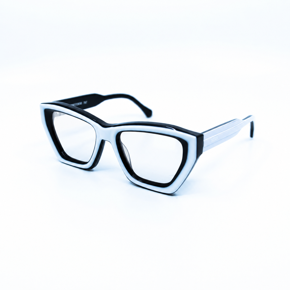 Osca White optical frame by Taxxon — 45° view