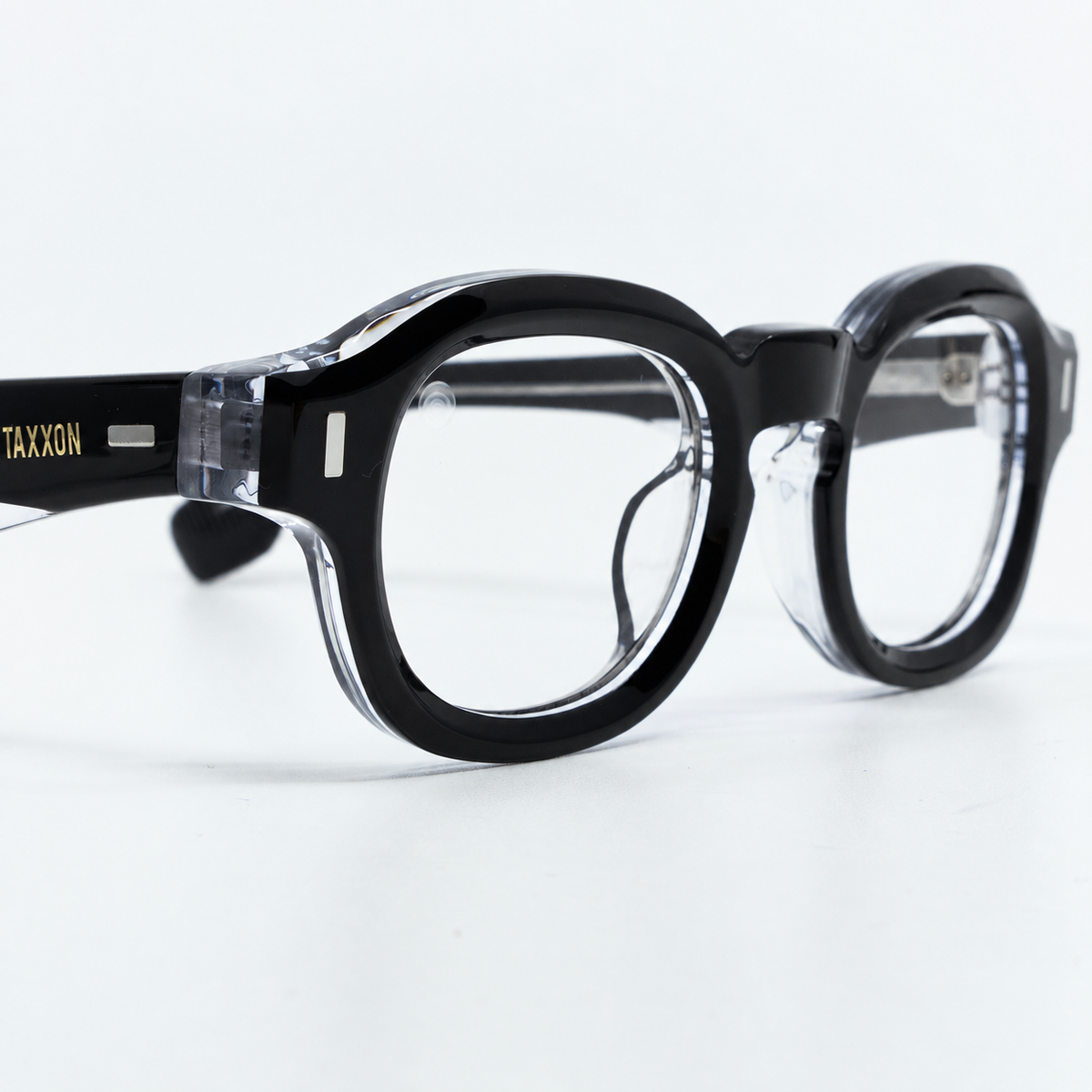 Tom Black optical frame by Taxxon — detail