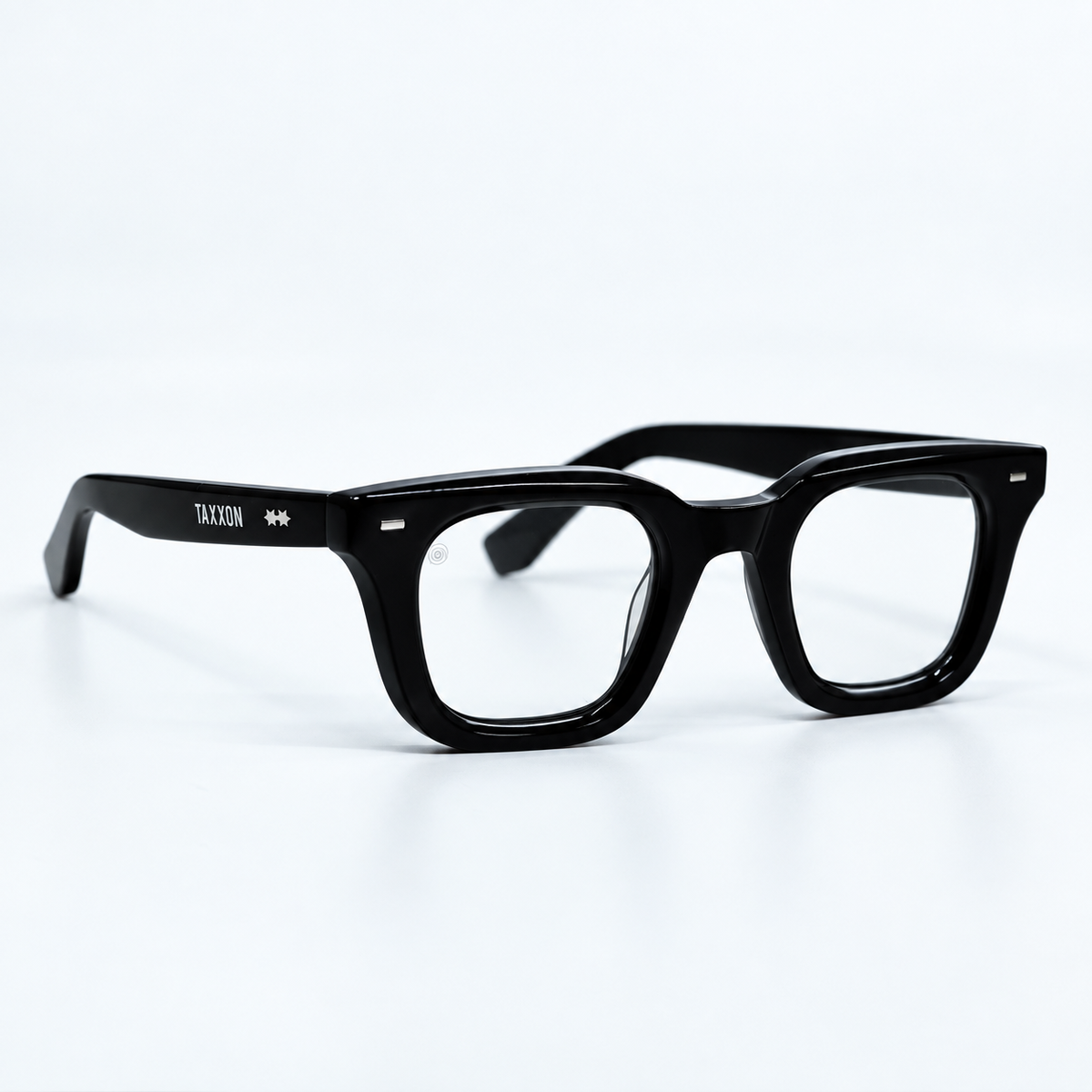 Zid Black optical frame by Taxxon — 45° view